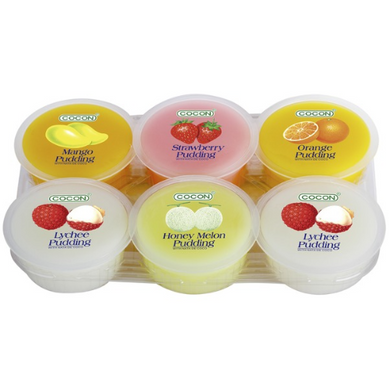 COCON, Mix Fruit Jelly Pudding w/Coconut Gel Pieces 6x80g