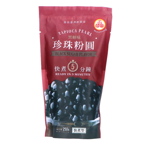 Wu Fu Yuan, Tapioca Pearl, Black Sugar Flavour, (5 mins) 250g.
