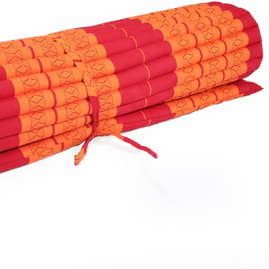 NF, Thai Floor Mat, roll red/ orange flowers 200x106cm