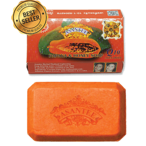 ASANTEE, Papaya & Honey Soap w/Q10, 125g