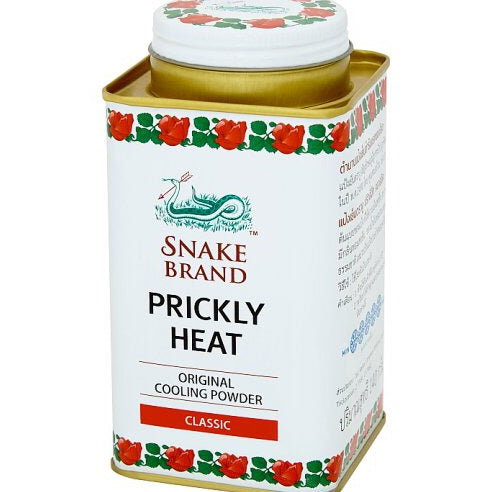 Snake Brand, 'PRICKLY HEAT' Talcum powder, 50g.