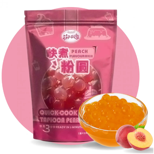 KLKW, Quick-Cook Tapioca Pearls Peach, 250g