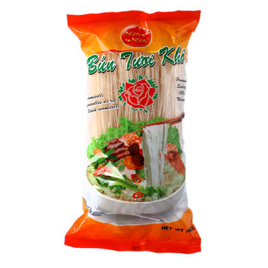 Ngon Ngon Rose, Rice Noodle Vermicelli, Bun Tuoi Kho, 400g.