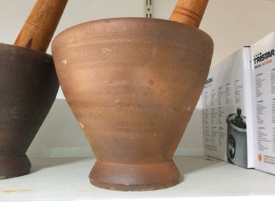 Stone Mortar & Pestle, Clay, Ø20cm. 1 Set