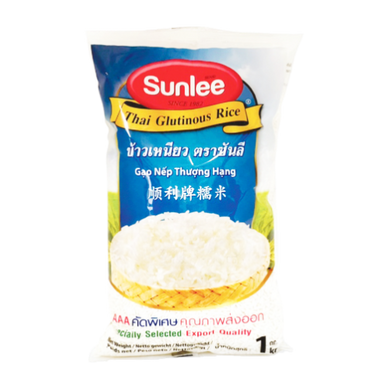 Sunlee, Glutinous (Sweet/Sticky) Rice, 1kg.