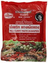 Namprik Mae Anong, Red Curry Paste (Kangped), 454g.