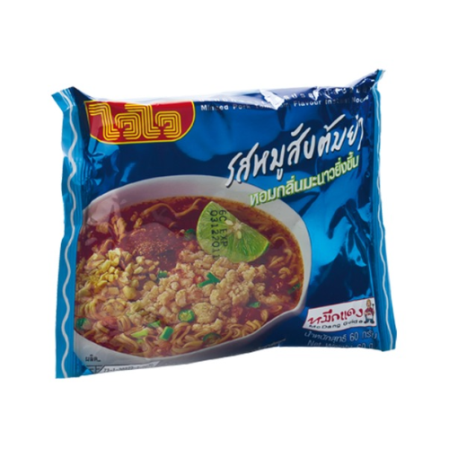 Wai Wai, Instant Noodle Tom Yum Minced Pork Flavour, 60g.
