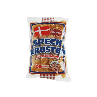 OK Snacks, Fried Pork Rind (cracking), BBQ Flavour, 150g.