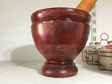 Wooden Mortar & Pestle, Ø18cm, (1set)