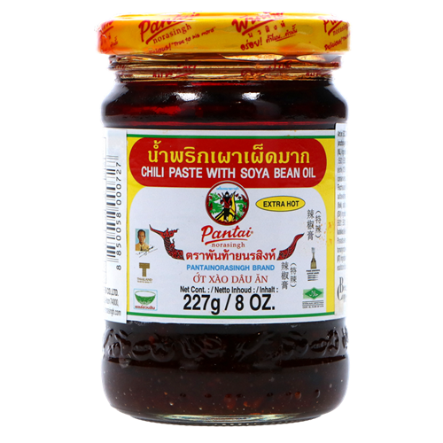 PanTai, Thai Chili Paste w/Soya Bean Oil Extra Hot, 227g.
