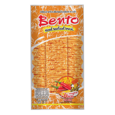 Bento Brand, Mixed Seafood Snack, Namprik Thai Original, 20g.
