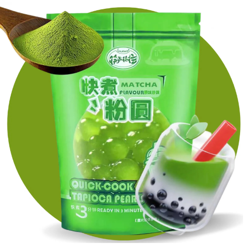 KLKW, Quick-Cook Tapioca Pearls Matcha, 250g