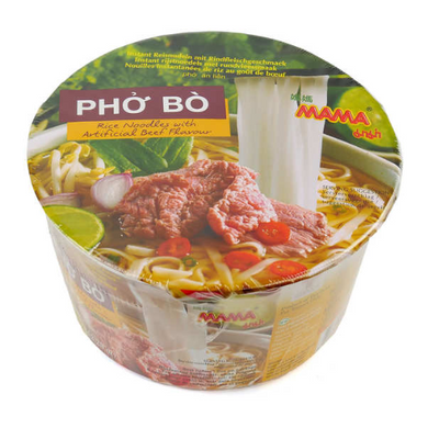 MAMA, Instant Rice Noodle Pho Bo Bowl, 65g.