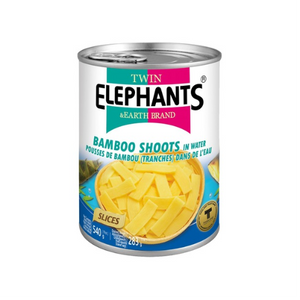 TWIN ELEPHANTS, Bamboo Shoots (Slices), 540g.