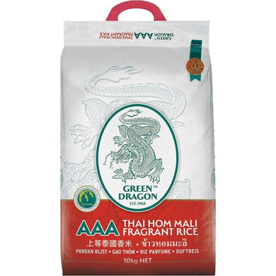Green Dragon, AAA Thai Hom Mali, Fragrant Rice, 10kg.